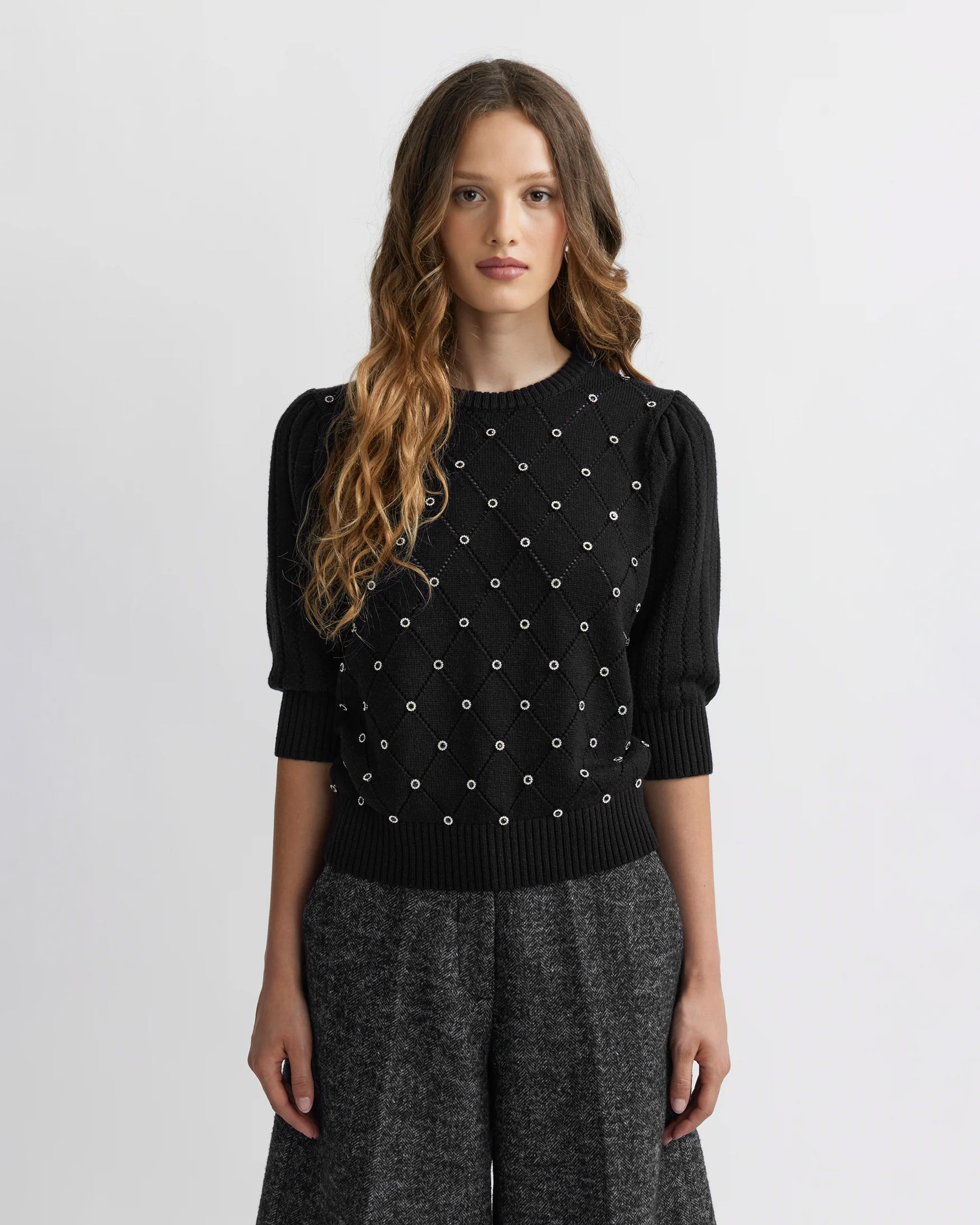 Manoush Mid-sleeve knit top