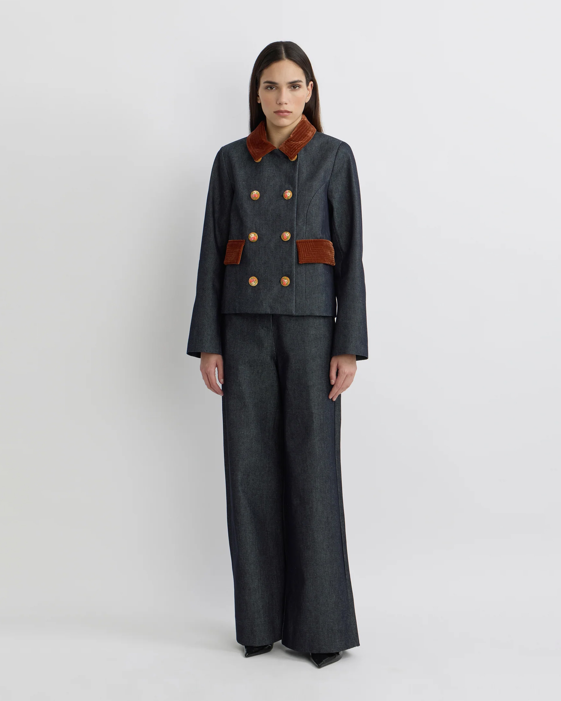 Veste en jean à double boutonnage Manoush