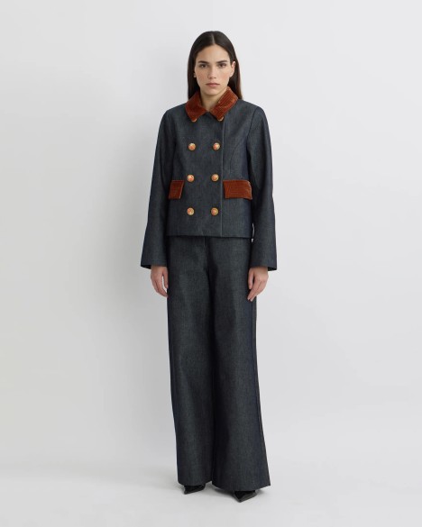 Zweireihige Jeansjacke Manoush Zweireihige Jeansjacke Manoush