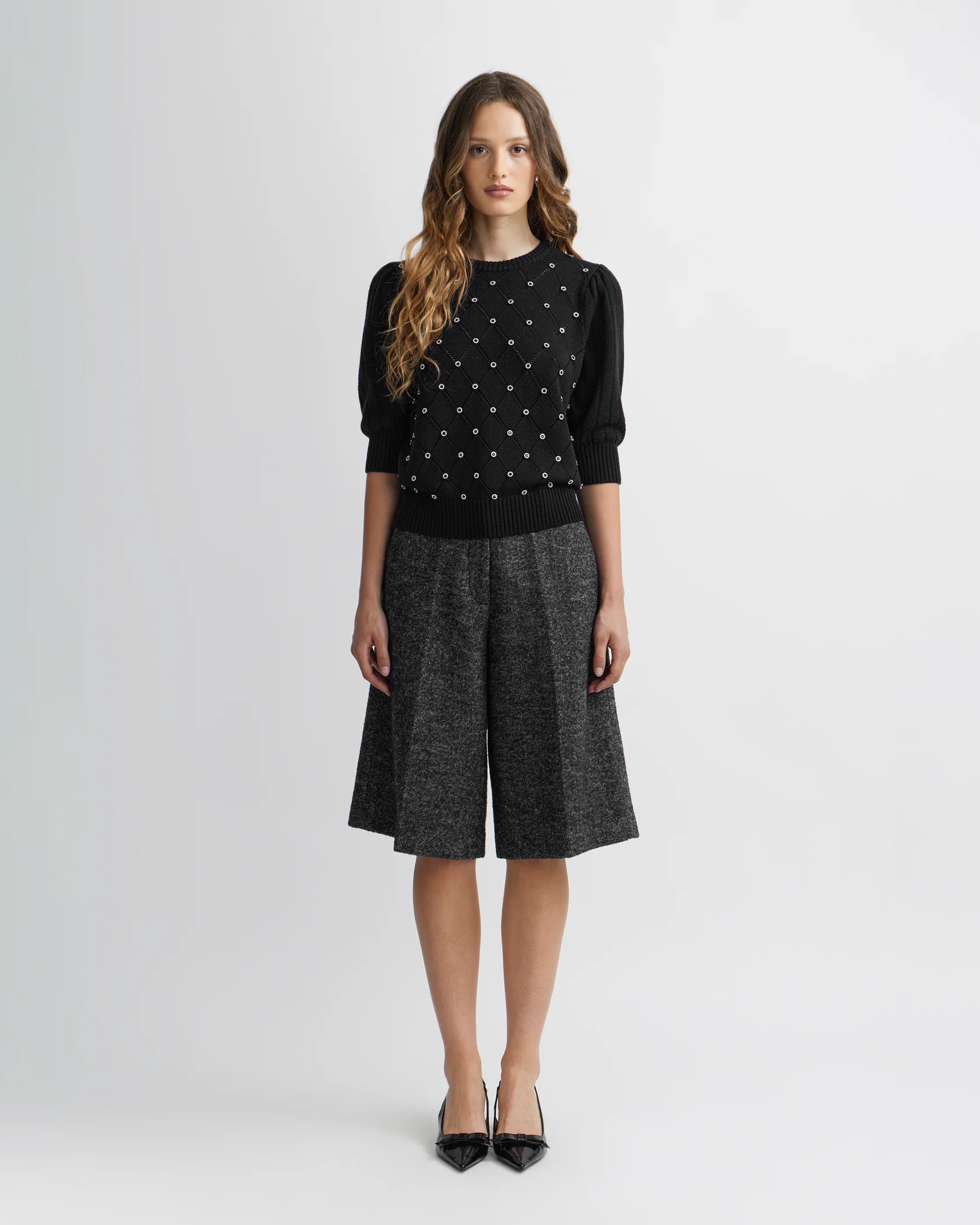 Manoush Mid-sleeve knit top