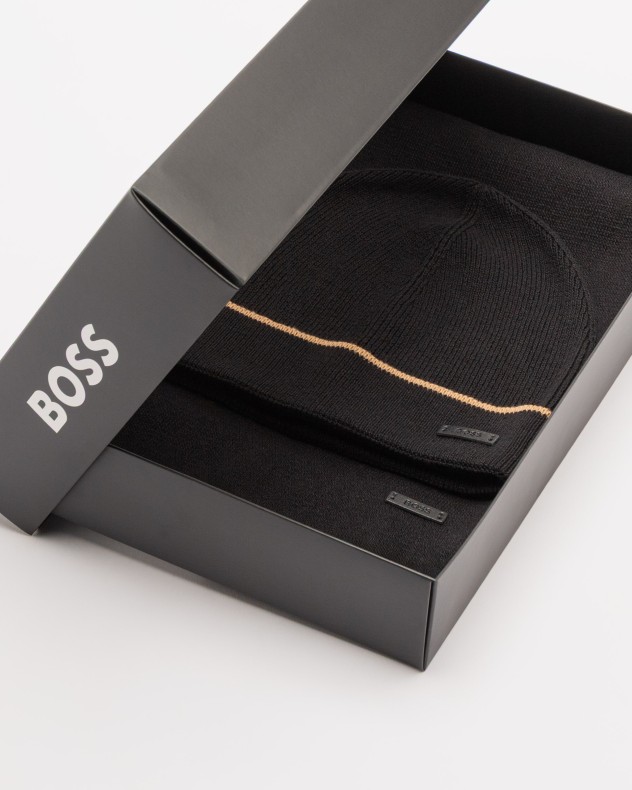 Conjunto de gorro + cachecol Boss