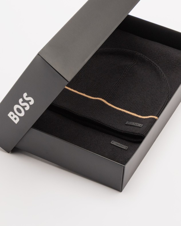 Boss Conjunto de gorro + cachecol