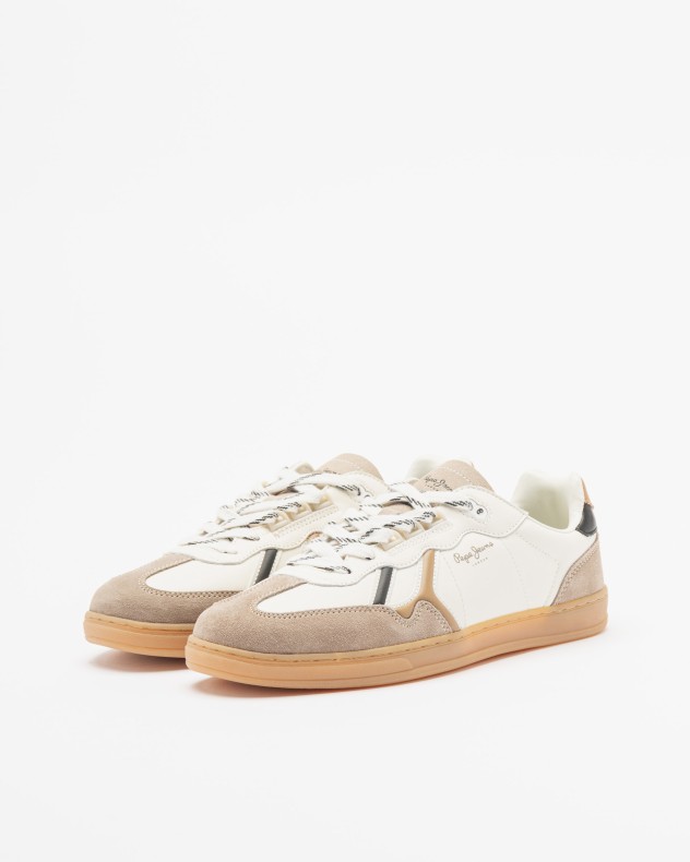 Baskettes blanches Pepe Jeans London