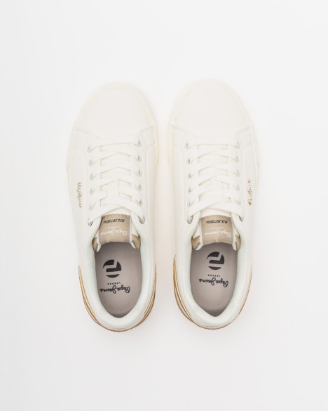 Baskettes blanches Pepe Jeans London