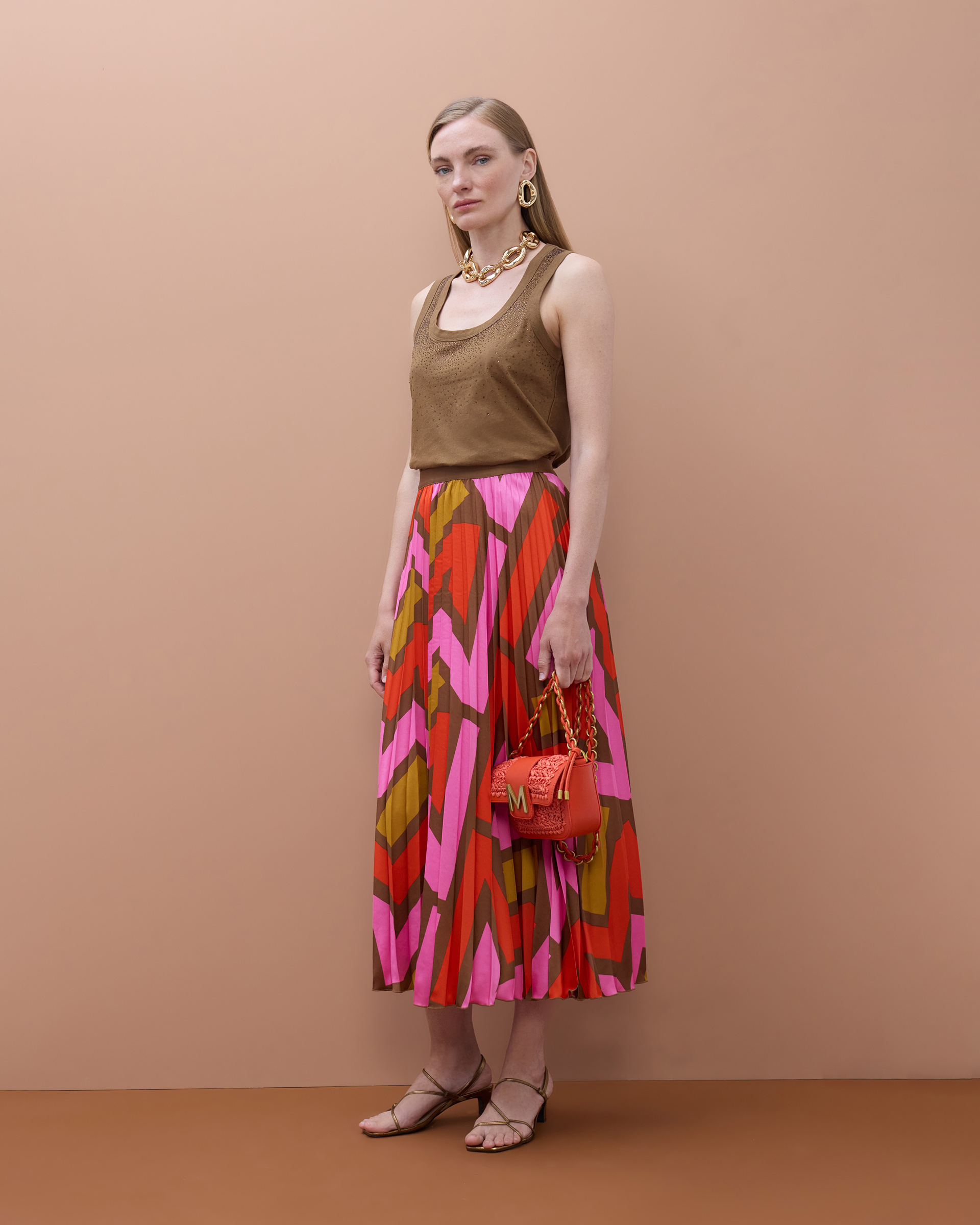 Falda midi Maite by Lola