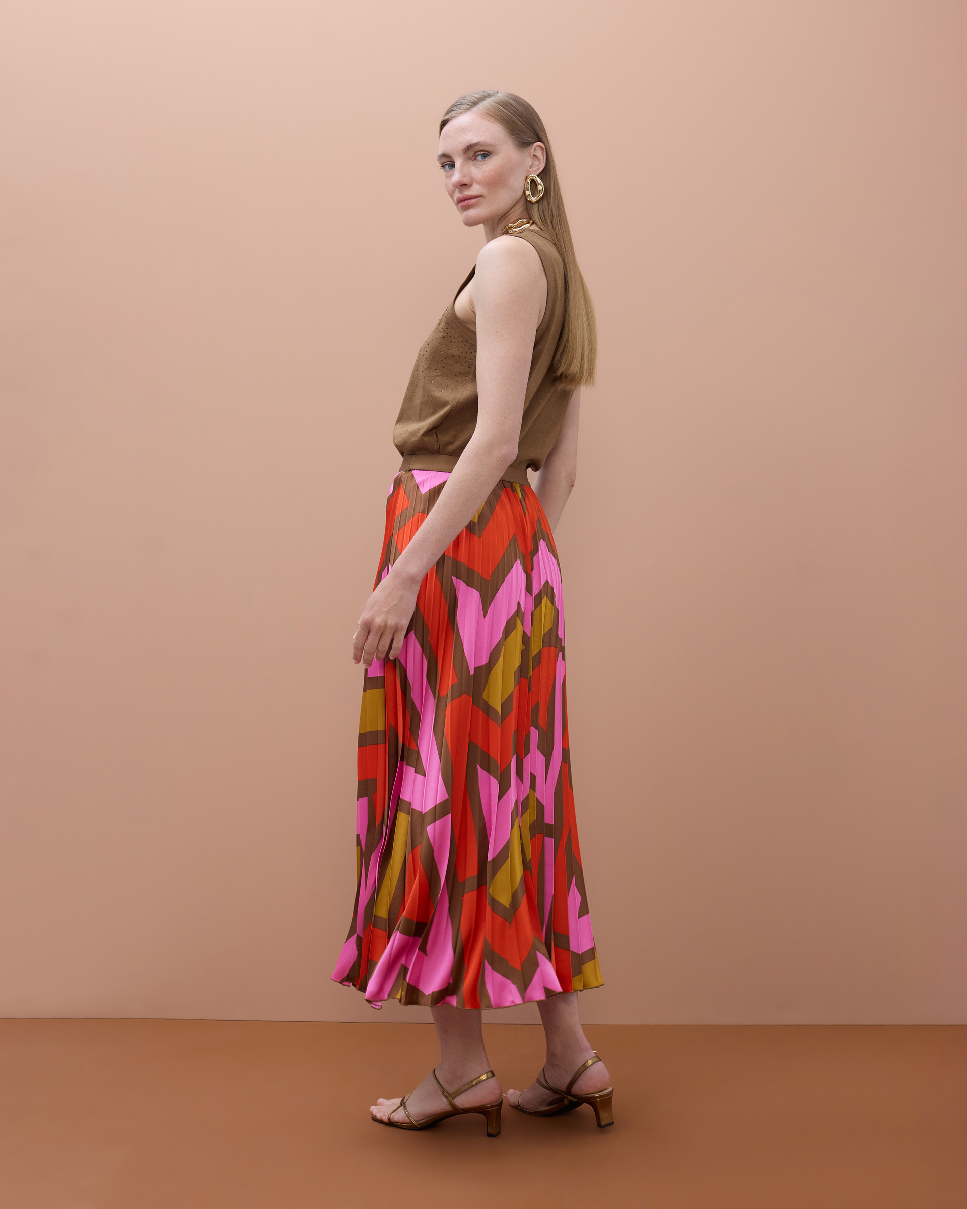 Falda midi Maite by Lola