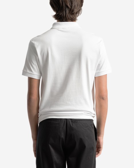 Polo em algod�o piquet Boss