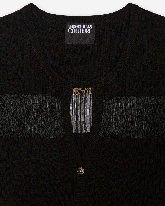 Cappotto lavorato a maglia Versace Jeans Couture