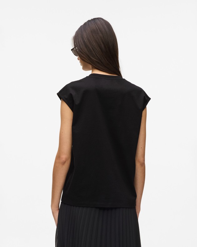 T-shirt manga caveada Karl Lagerfeld