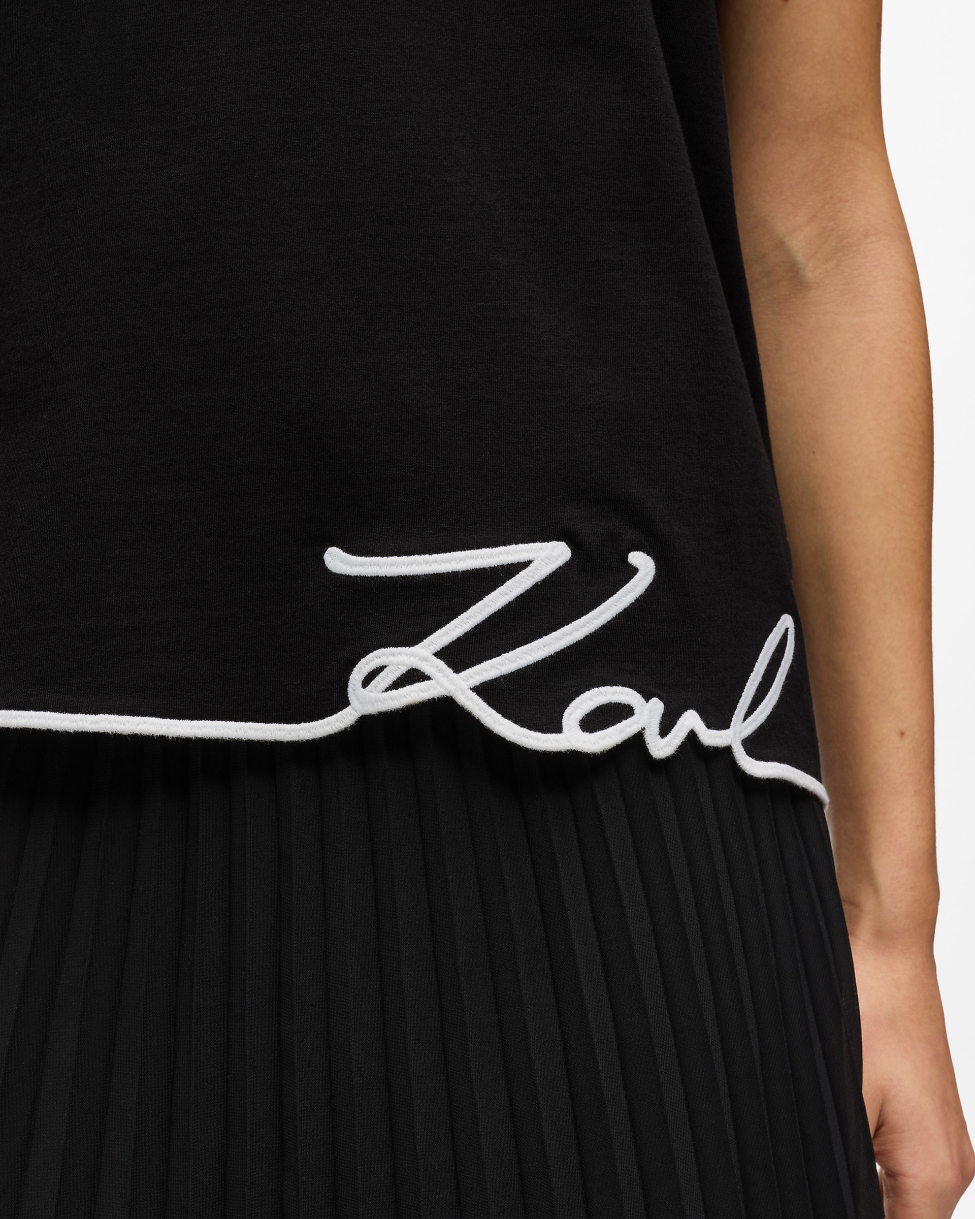 T-shirt manga caveada Karl Lagerfeld