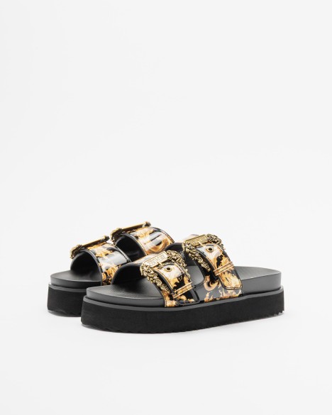 Tongs � plateforme Versace Jeans Couture