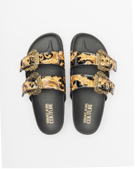 Tongs � plateforme Versace Jeans Couture