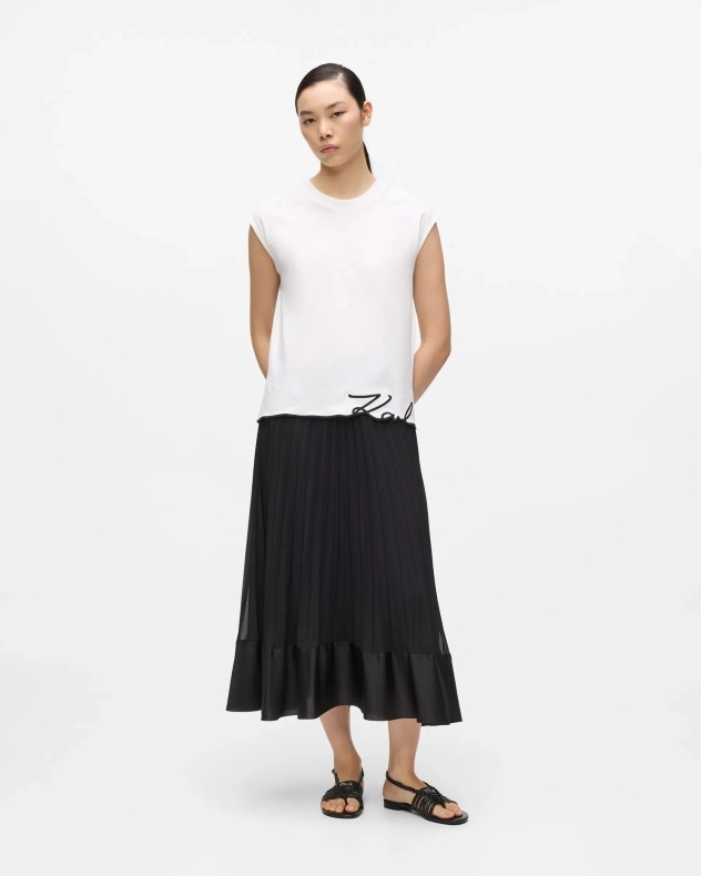 T-shirt manga caveada Karl Lagerfeld