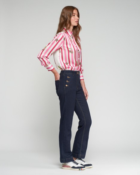 VilaGallo Cal�as de ganga de cintura subida