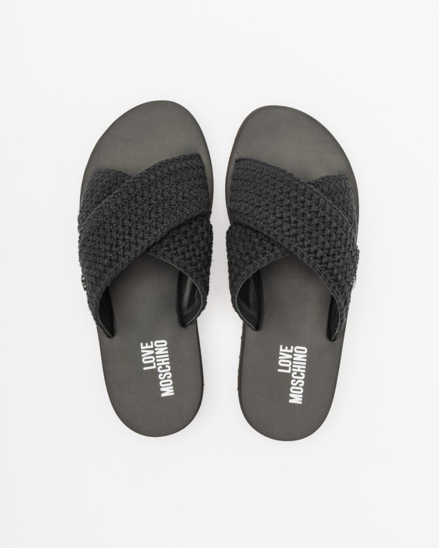 Chinelos de plataforma Love Moschino