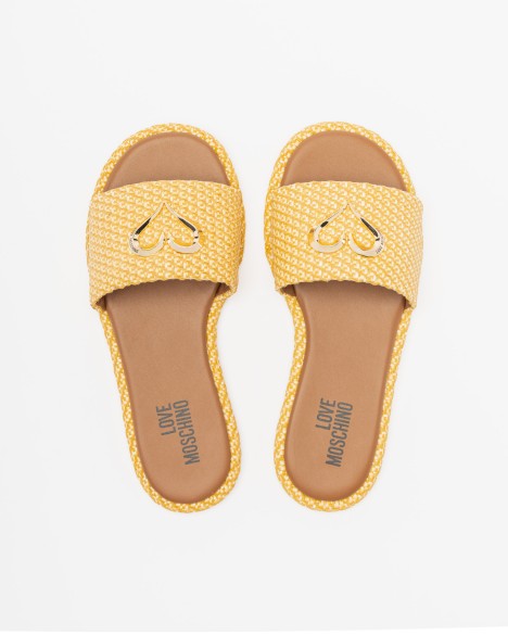 Chinelos slide Love Moschino Chinelos slide Love Moschino