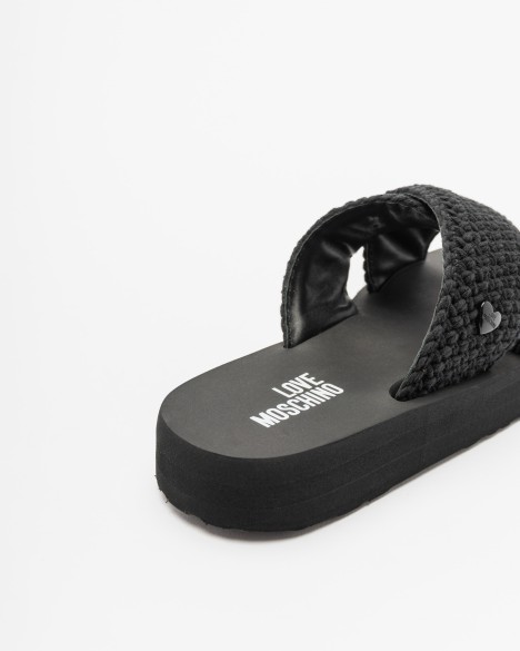 Tongs � plateforme Love Moschino