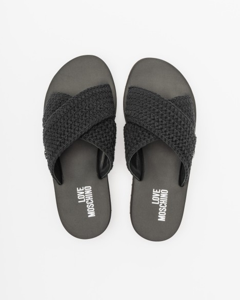 Chinelos de plataforma Love Moschino