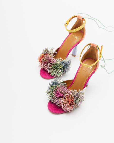 Sandalen met hoge hak