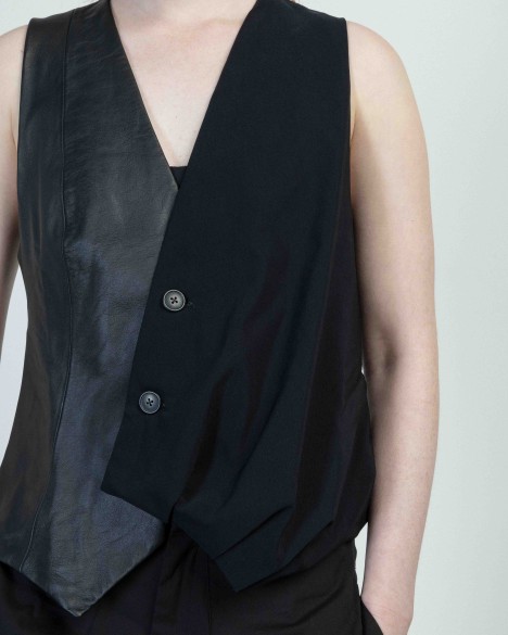 Colete em pele Papucei