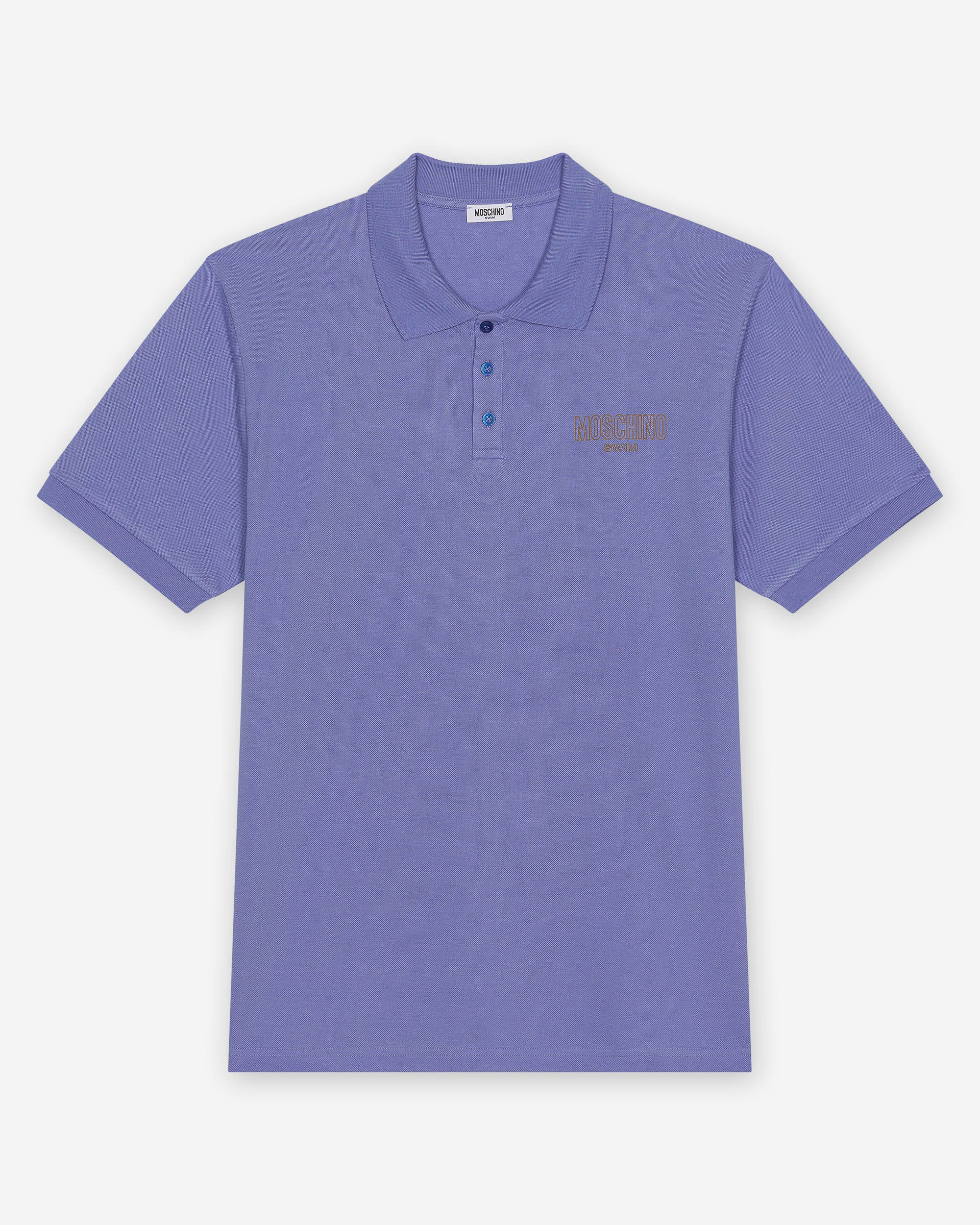 Polo de piqué de algodón Moschino Swim