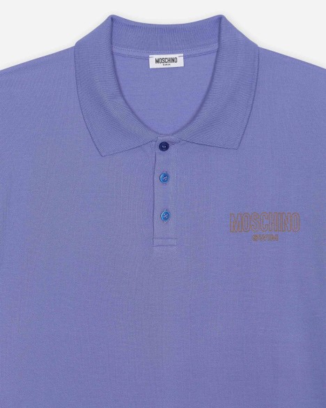 Poloshirt aus Baumwollpiqu� Moschino Swim