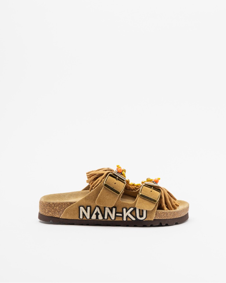 靴 nannkayadanakowaina / Sandálias Nan-Ku Couture EBK-03 Camel - 63-EBK-03-04 - PROF