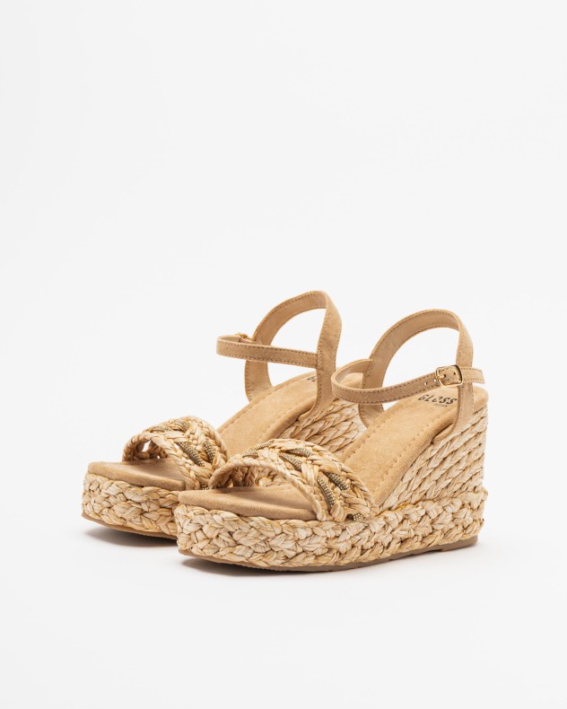 Sandali con zeppa Gloss