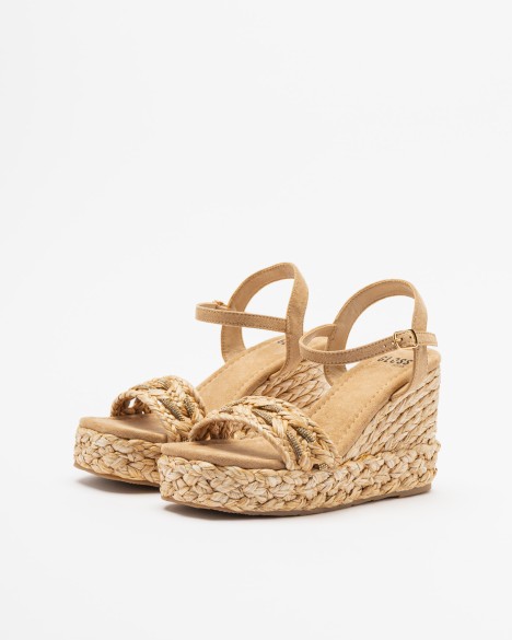 Sandalen met sleehak Gloss