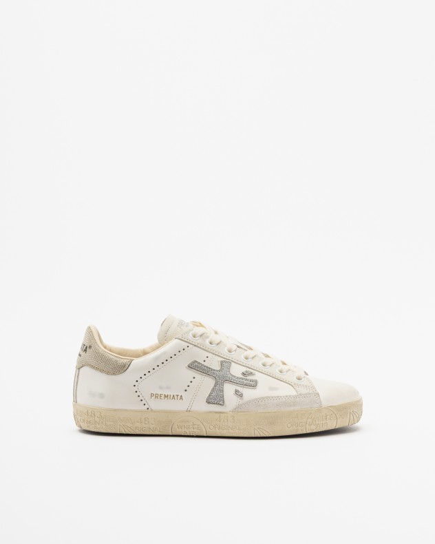Baskettes blanches Premiata