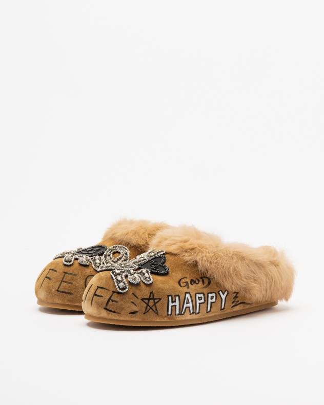 Nan-Ku Couture Slide sandals