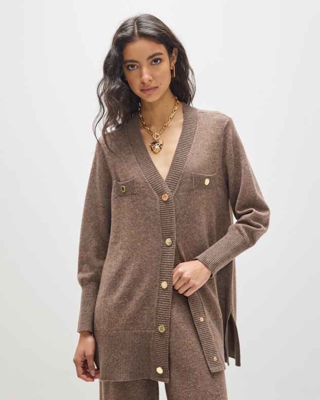 Cappotto lavorato a maglia Maite by Lola