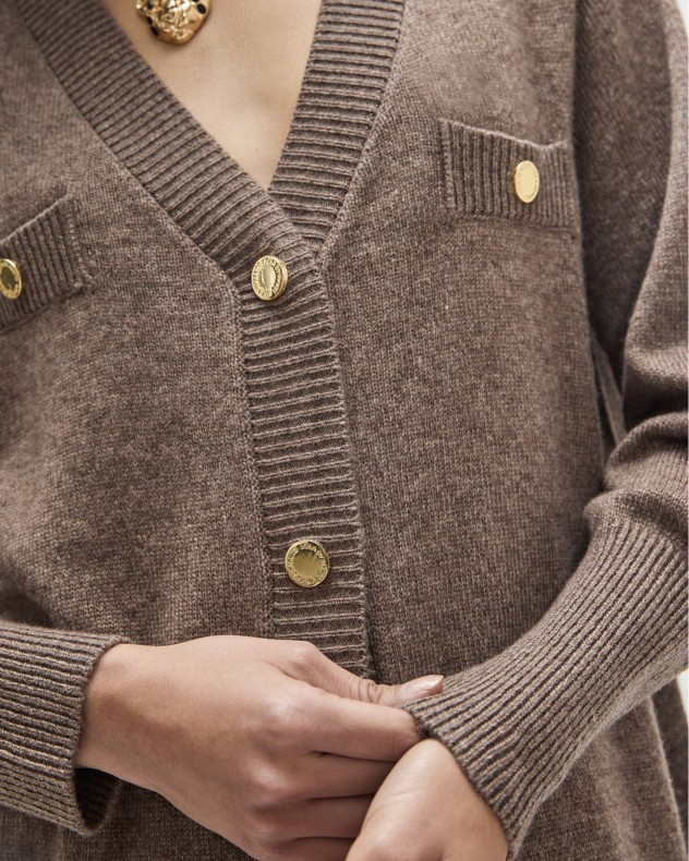 Cappotto lavorato a maglia Maite by Lola