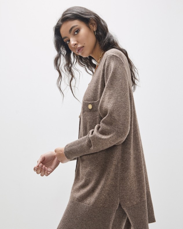 Cappotto lavorato a maglia Maite by Lola