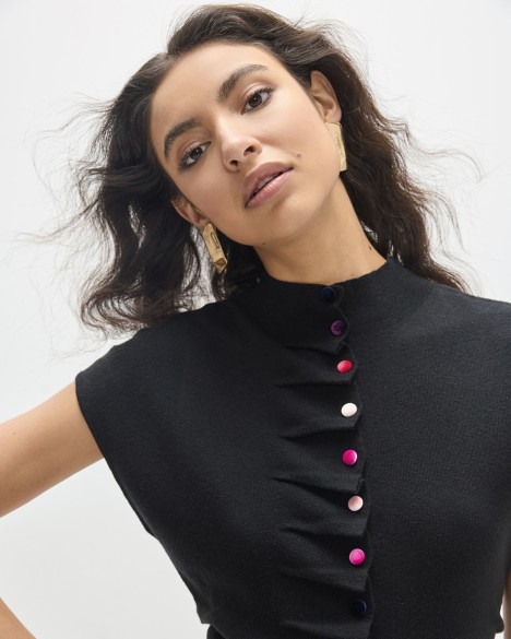 Cappotto lavorato a maglia Maite by Lola